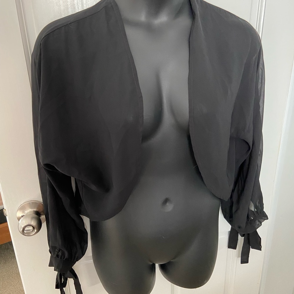 NWOT Eloquii black sheer bolero shrug